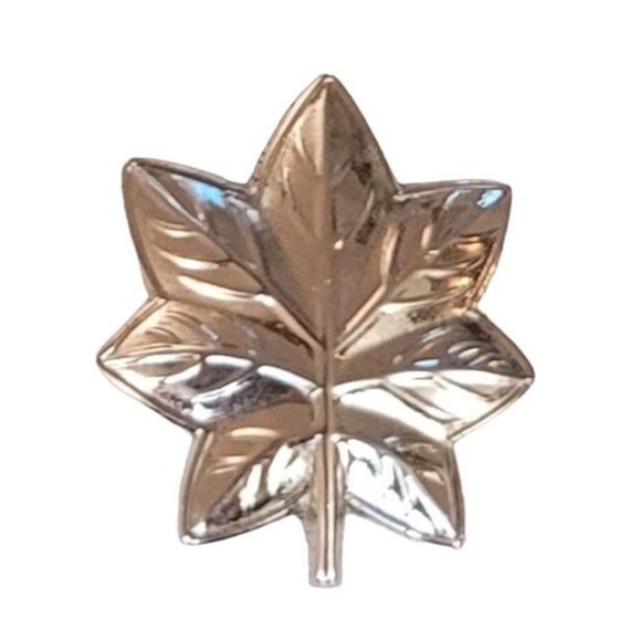 Sterling Silver Old Leaf Double Butterfly Clutch Back Military Uniform Pin E68 - Picture 3 of 7